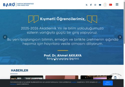 Bartın Üniversitesi - Ana Sayfa - Fen Fakültesi