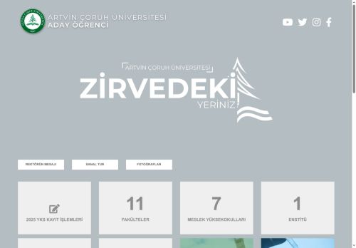 Artvin Çoruh Üniversitesi - Aday Öğrenciler