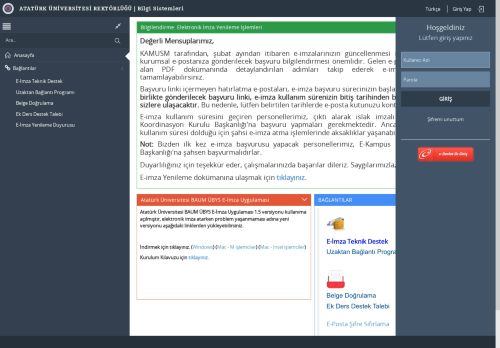 ATATÜRK ÜNİVERSİTESİ REKTÖRLÜĞÜ
