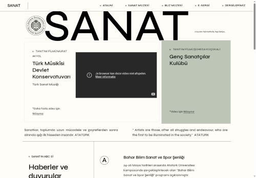SANAT – ATAUNİ