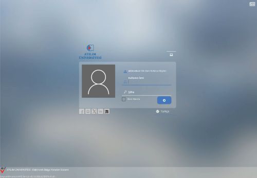 Giriş Sayfası - Atılım Üniversitesi