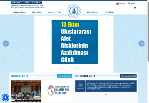 Afet, Acil Durum ve İlkyardım Koordinatörlüğü - BANDIRMA ONYEDİ EYLÜL ÜNİVERSİTESİ