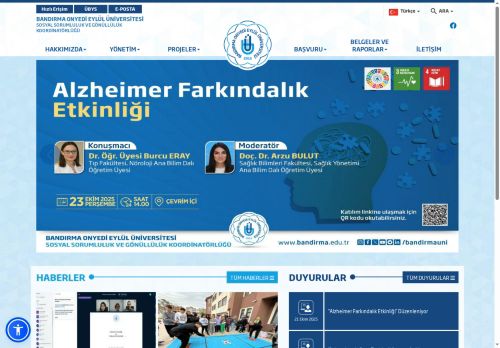 Sosyal Sorumluluk ve Gönüllülük Koordinatörlüğü - BANDIRMA ONYEDİ EYLÜL ÜNİVERSİTESİ