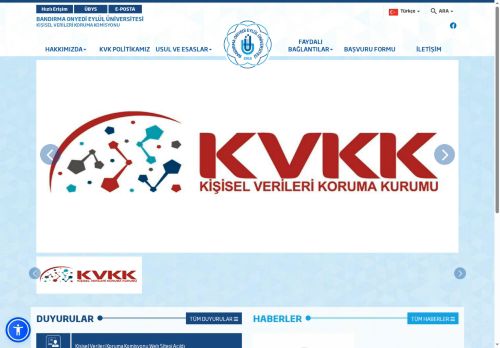 Kişisel Verileri Koruma Komisyonu - BANDIRMA ONYEDİ EYLÜL ÜNİVERSİTESİ