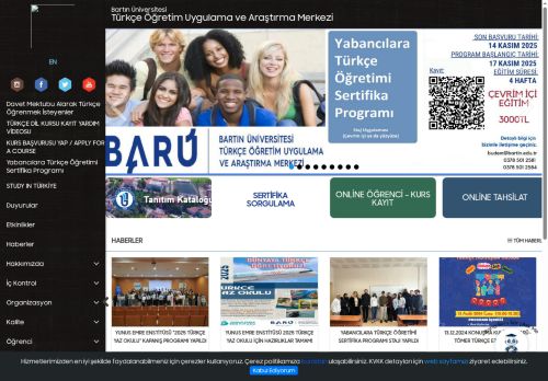Bartın Üniversitesi - Ana Sayfa - Türkçe Öğretim Uygulama ve Araştırma Merkezi