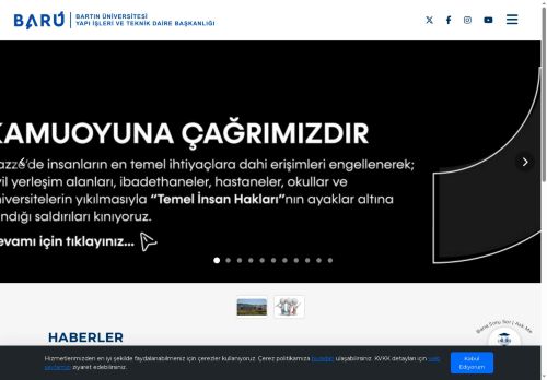 Bartın Üniversitesi - Ana Sayfa - Yapı İşleri ve Teknik Daire Başkanlığı