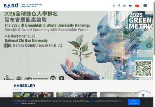 Bartın Üniversitesi - Ana Sayfa - Greenmetrics