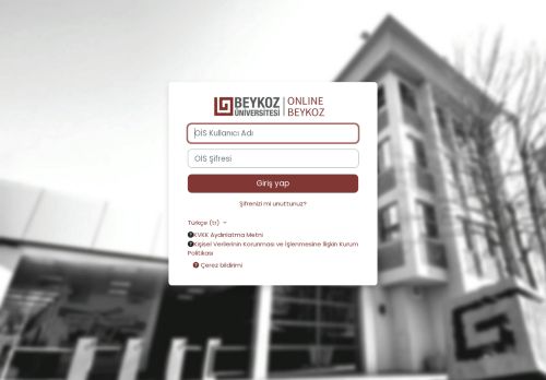 Siteye giriş yap | OnlineBeykoz