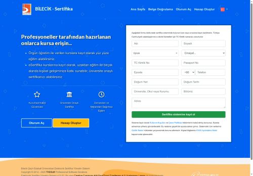 Bilecik Şeyh Edebali Üniversitesi Elektronik Sertifika Yönetim Sistemi
