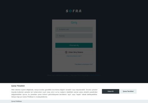 Sofra | Oturum Açma