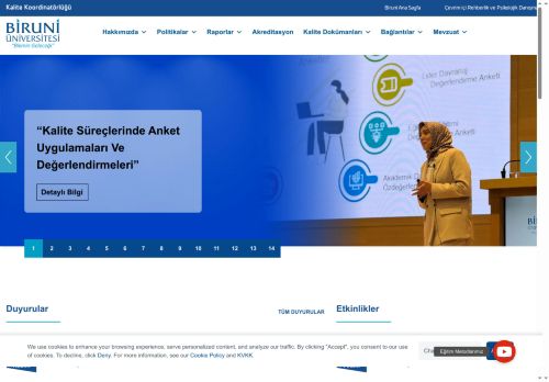 Biruni Üniversitesi Kalite Koordinatörlüğü Önizlemesi