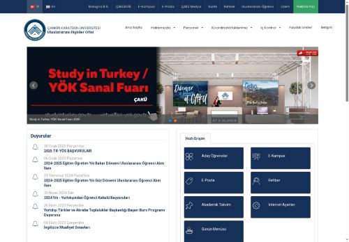 Çankırı Karatekin Üniversitesi - Uluslararası İlişkiler Ofisi