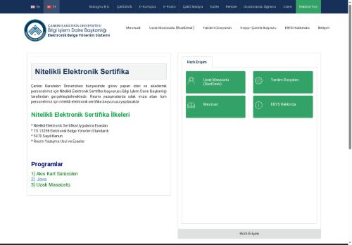 Çankırı Karatekin Üniversitesi - Elektronik Belge Yönetim Sistemi