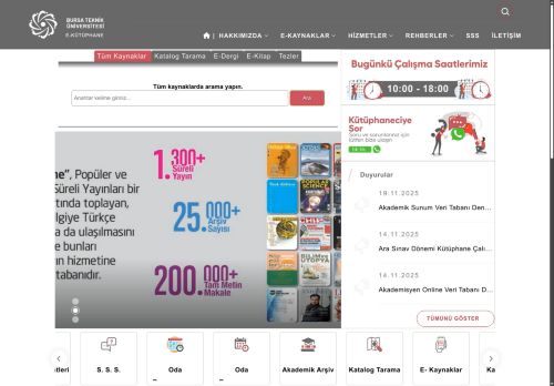 Bursa Teknik Üniversitesi | E-Kütüphane