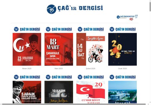 E-Dergi - Çağ Üniversitesi