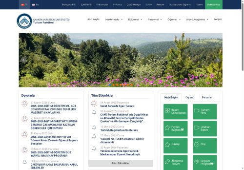 Çankırı Karatekin Üniversitesi - Turizm Fakütesi