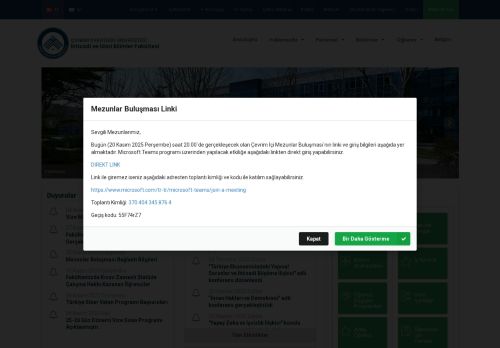 Çankırı Karatekin Üniversitesi - İktisadi ve İdari Bilimler Fakültesi