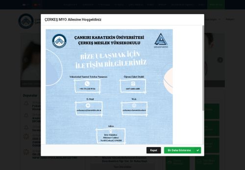 Çankırı Karatekin Üniversitesi - Çerkeş Meslek Yüksekokulu