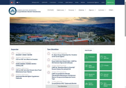 Çankırı Karatekin Üniversitesi - Sosyal Bilimler Meslek Yüksekokulu