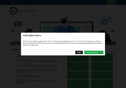 Çankırı Karatekin Üniversitesi - Uzaktan Eğitim Merkezi