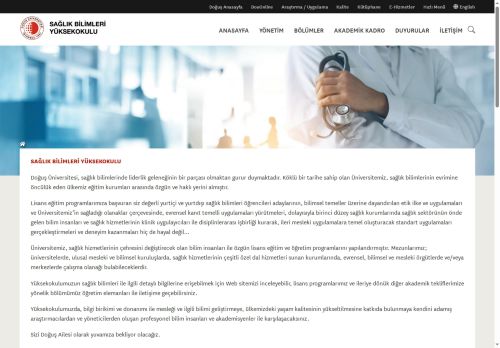 Anasayfa | Sağlık Bilimleri Yüksekokulu