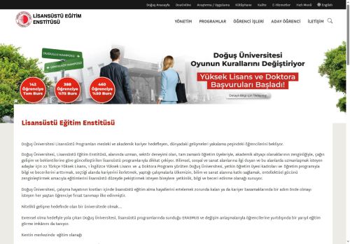 Lisansüstü Eğitim Enstitüsü | Doğuş Üniversitesi