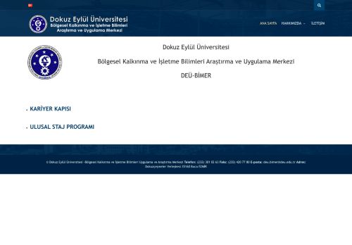 DEÜ BİMER | Bölgesel Kalkınma ve İşletme Bilimleri Uygulama ve Araştırma Merkezi