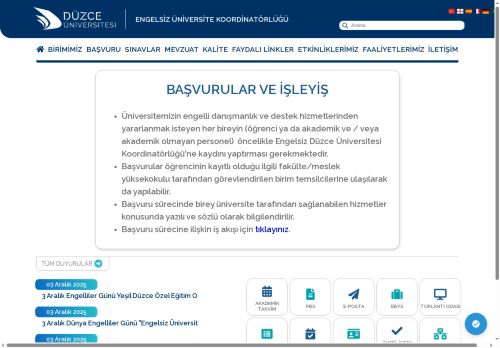 Düzce Üniversitesi | Engelsiz Üniversite Koordinatörlüğü | Anasayfa