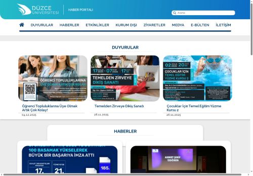 Düzce Üniversitesi | Haber Portalı | Anasayfa