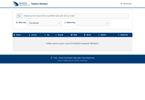 Düzce Üniversitesi Telefon Rehberi - Düzce Üniversitesi Telefon Rehberi