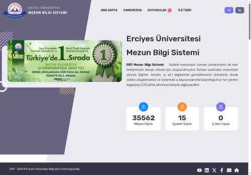 Erciyes Üniversitesi Mezun Bilgi Sistemi