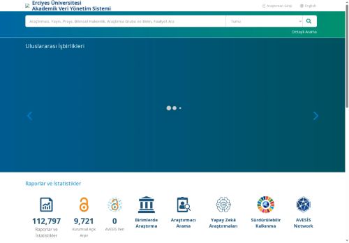 Akademik Veri Yönetim Sistemi | AVESİS