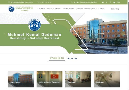Mehmet Kemal Dedeman Hematoloji Onkoloji Hastanesi