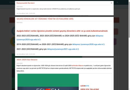 Uzaktan Eğitim Uygulama ve Araştırma Merkezi | Eskişehir Osmangazi Üniversitesi - Anasayfa