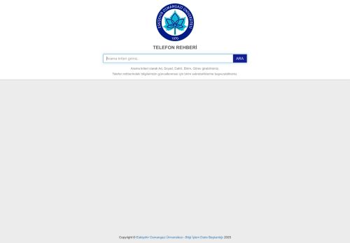 Telefon Rehberi - ESOGÜ
