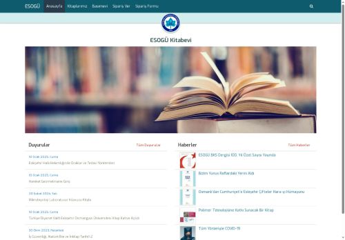 ESOGÜ Kitabevi | Eskişehir Osmangazi Üniversitesi - Anasayfa