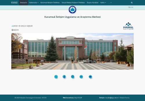 Kurumsal İletişim Uygulama ve Araştırma Merkezi | Eskişehir Osmangazi Üniversitesi - Anasayfa