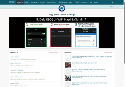 Bilgi İşlem Daire Başkanlığı | Eskişehir Osmangazi Üniversitesi - Anasayfa