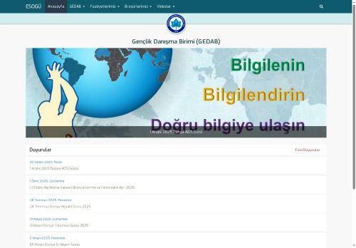 Gençlik Danışma Birimi (GEDAB) | Eskişehir Osmangazi Üniversitesi - Anasayfa