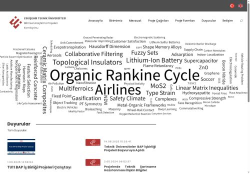 Bilimsel Araştırma Projeleri Komisyonu - Eskişehir Teknik Üniversitesi