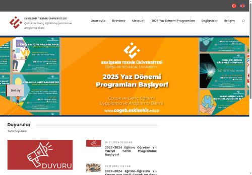 Çocuk ve Genç Eğitimi Uygulama ve Araştırma Birimi - Eskişehir Teknik Üniversitesi