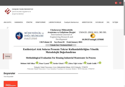 Çevre Sorunları Uygulama ve Araştırma Merkezi - Eskişehir Teknik Üniversitesi