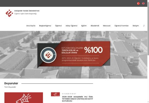 Öğrenci İşleri Daire Başkanlığı - Eskişehir Teknik Üniversitesi