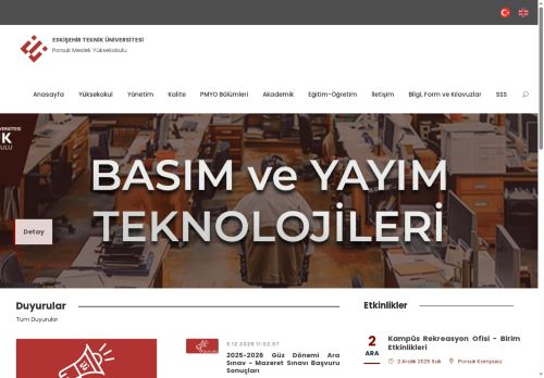 Porsuk Meslek Yüksekokulu - Eskişehir Teknik Üniversitesi