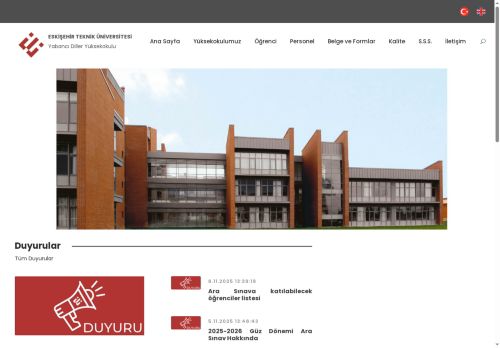 Yabancı Diller Yüksekokulu - Eskişehir Teknik Üniversitesi