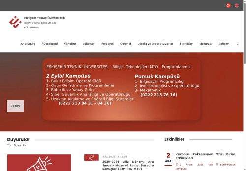 Bilişim Teknolojileri Meslek Yüksekokulu - Eskişehir Teknik Üniversitesi