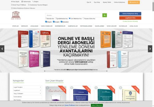 Legal Yayınevi - Legal Yayınevi - Hukuk Kitapları ve Dergileri - E-Kitap / E-Dergi / Online Kitap / Online Dergi / Basılı Yayın