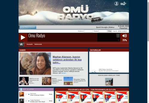 OMU Radyo | radyo.omu.edu.tr | Ondokuz May�s Un�vers�tes� Radyosu | OMU FM | Radyo OMU