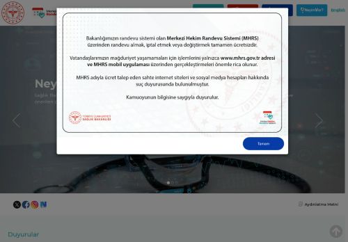 Merkezi Hekim Randevu Sistemi (MHRS)