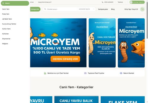 Microyem | Canlı Balık Yemi